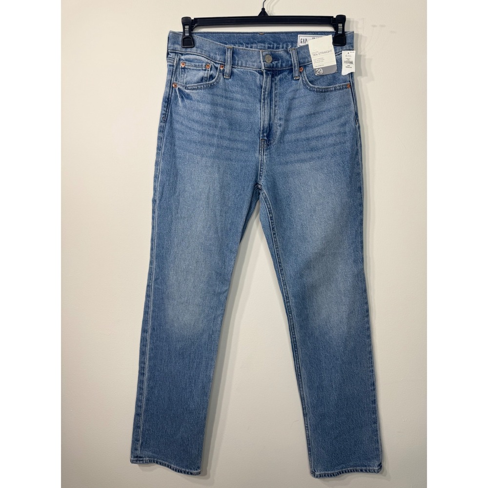 Gap Womens High Rise 90s Straight Jeans Medium Wash Blue Denim 29 8 Regular NWT